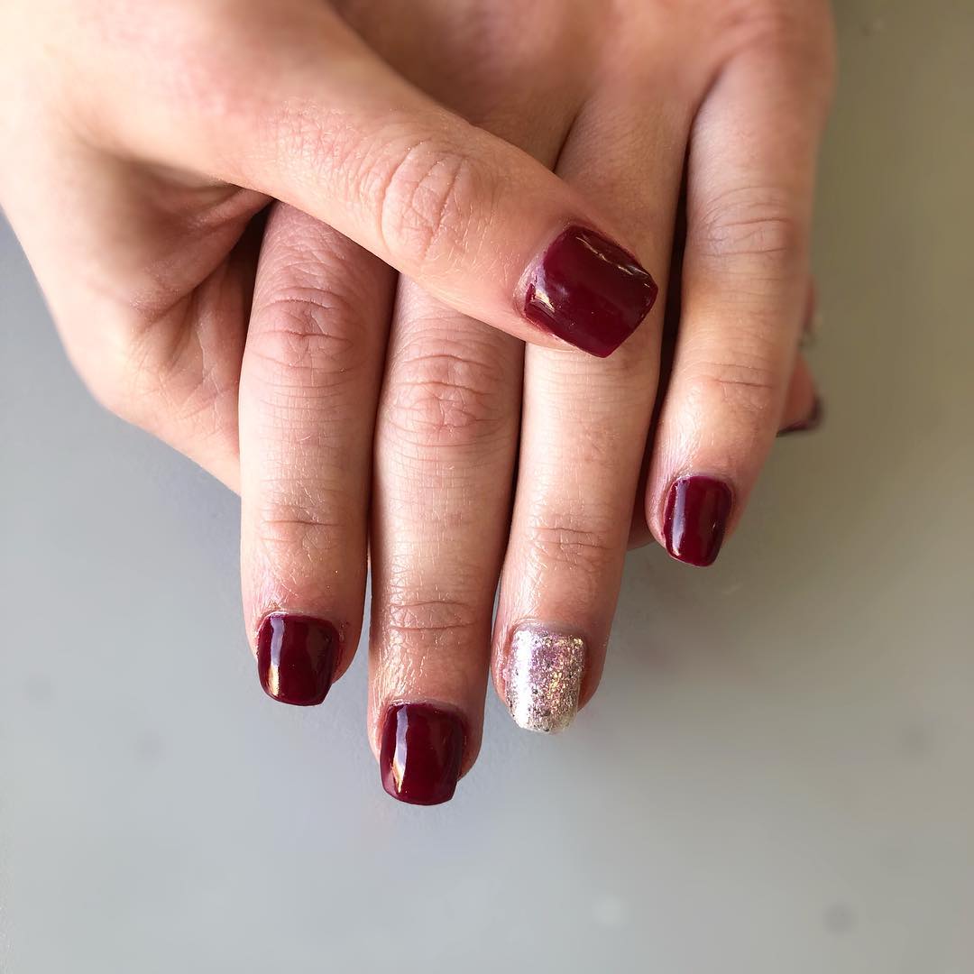 Acrylic nails with gel overlay