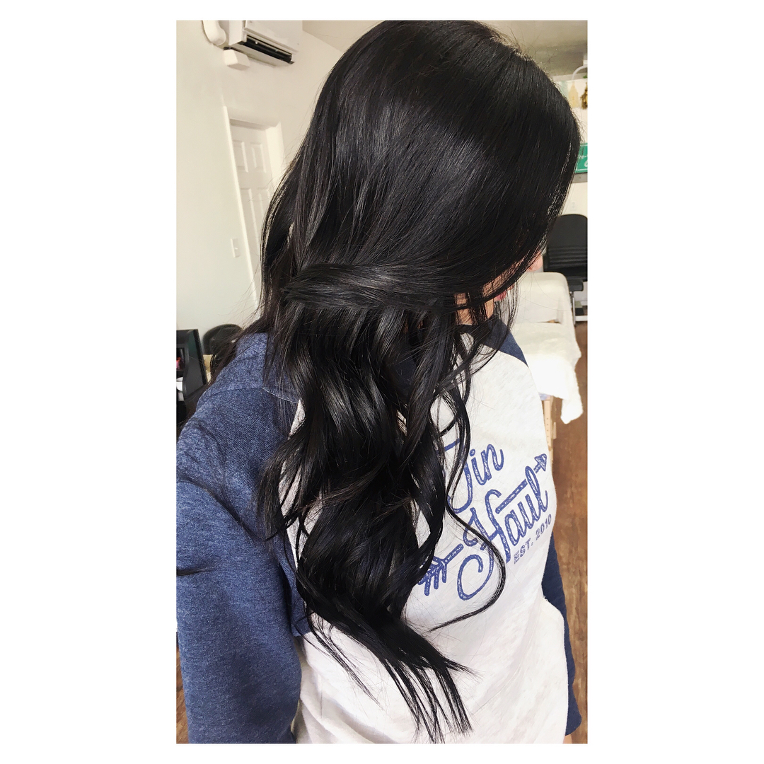 Hair extensions and length added